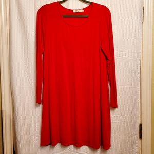 Red Long Sleeve Tunic